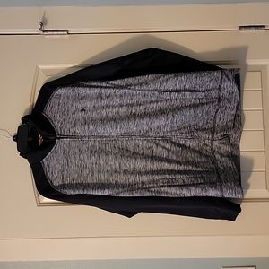 Men's Hurley Buckle Zip Up Gray Jacket Sweatshirt, Size Large